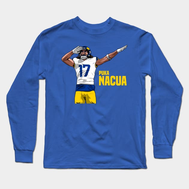 Puka Nacua Long Sleeve T-Shirt by origin illustrations